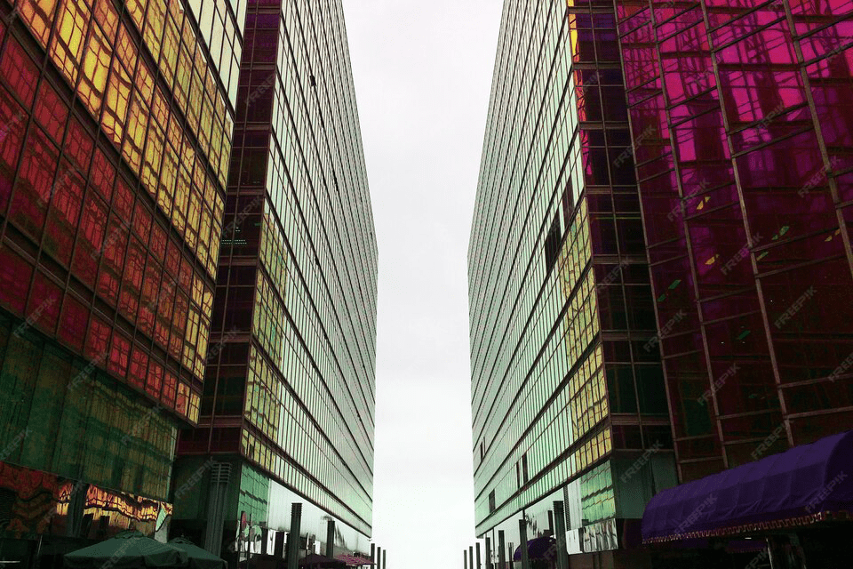 building with color glass
